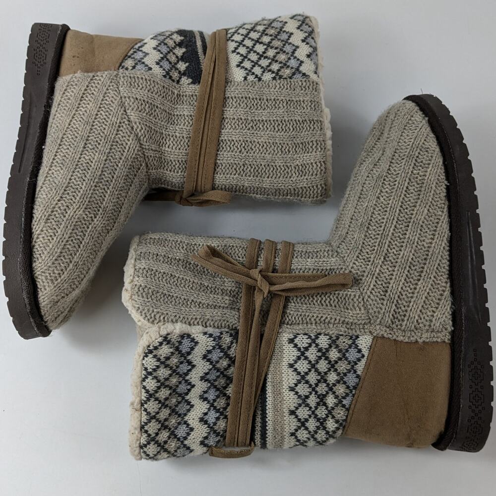 Muk Luks Womens Size 9 Slipper Boots Cozy Essentials Reliable Milwaukee Faux Fur - Picture 5 of 15
